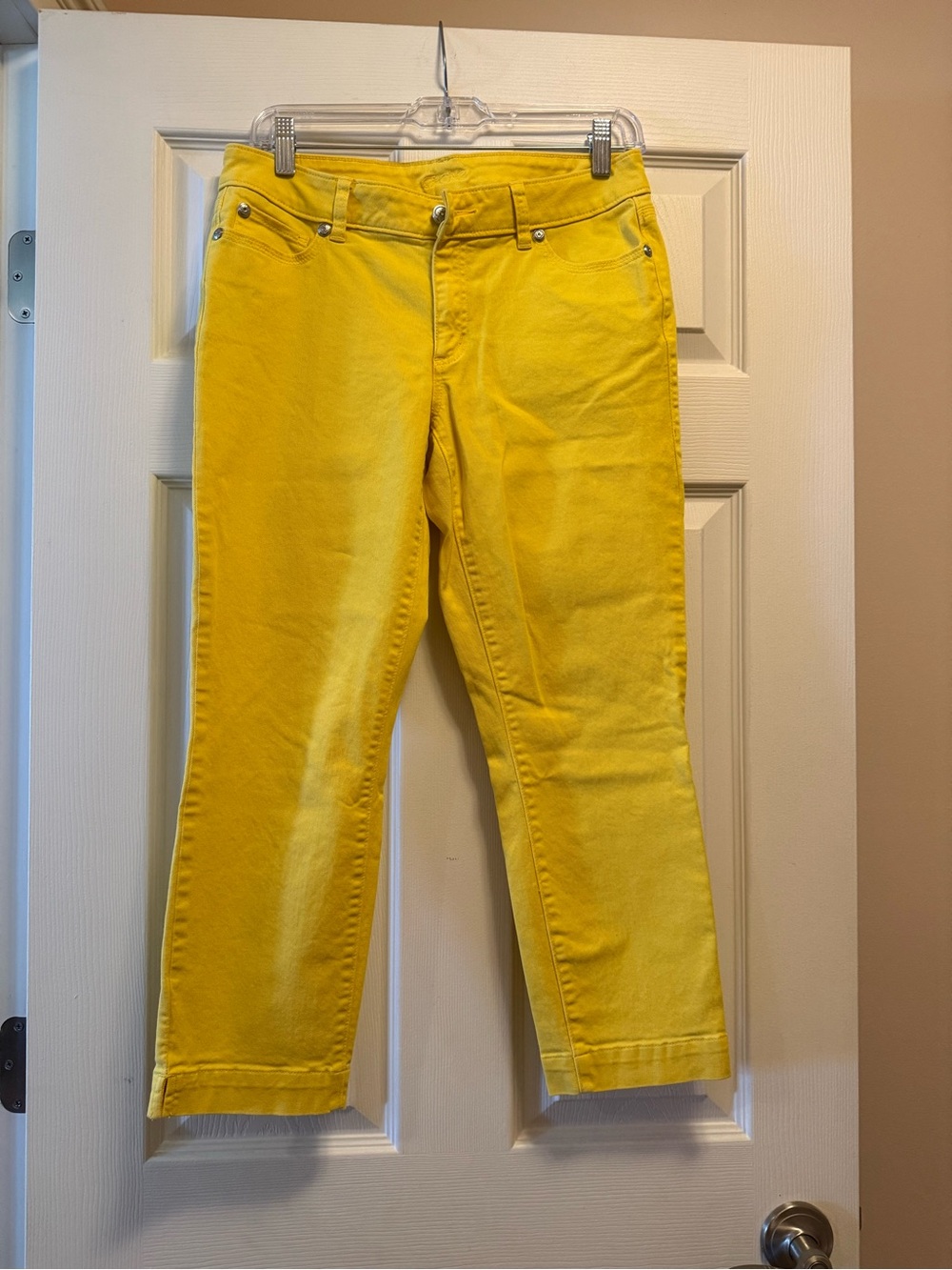 Cache Bright Yellow Straight-Leg Pants size 6
